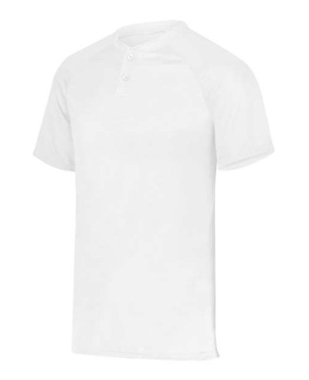 Augusta Sportswear 1566 Youth Attain Two-Button Jersey – Moisture-Wicking Polyester Youth Baseball Jersey | XS–XL
