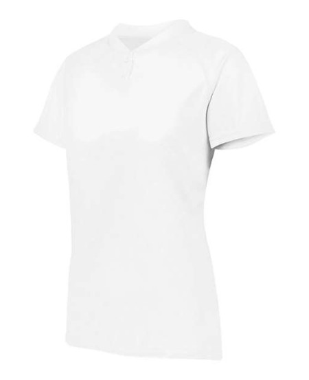 Augusta Sportswear 1567 Women's Attain Two-Button Jersey – Moisture-Wicking Polyester Ladies' Softball Jersey | XS–3XL