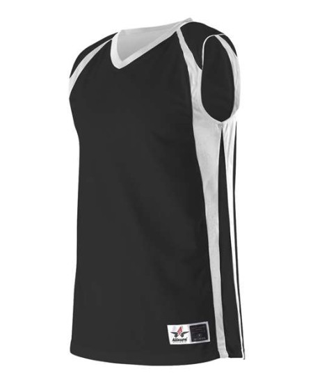 Alleson Athletic 54MMRW Women's Reversible Basketball Jersey – 100% Mock Mesh Cationic Polyester Double-Ply V-Neck Reversible | S–2XL