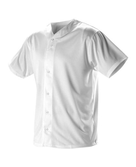 Alleson Athletic 52MBFJ Men's Full Button Lightweight Baseball Jersey – 5.8 oz. DURA-Light Mesh Cationic Polyester Six-Button Jersey | S–3XL