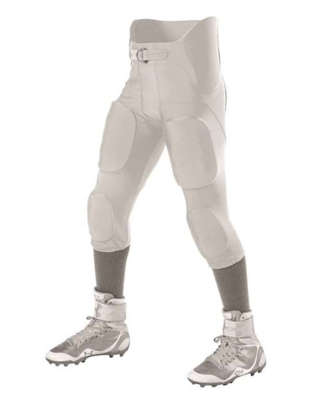 Alleson Athletic 689S Men's Integrated Compression Football Pants – 9 oz. 88/12 Poly/Spandex with 7 Sewn-In EVA Pads | S–3XL