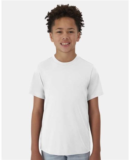 Hanes 484Y Youth Cool DRI Cotton Touch T-Shirt – 4.4 oz. Ring-Spun Polyester Youth Tee | XS–XL