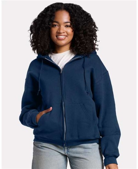 JERZEES Z12MR Unisex Rugged Full-Zip Hooded Sweatshirt – 12 oz. Unisex full-zip hoodie | S–3XL