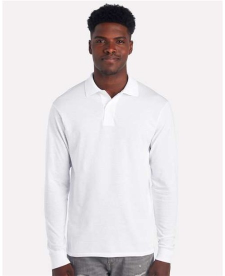 JERZEES 437LR Men's Dri-Power Long Sleeve Polo – 5.4 oz. Men's long sleeve polo shirt | S–2XL