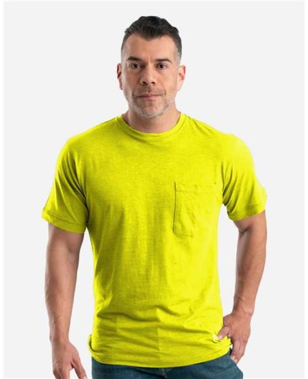 Berne Apparel BSM38T Men's Tall Lightweight Performance Pocket T-Shirt – 4.2 oz. 60/40 Cotton/Poly Jersey Men's Tall Performance Tee | Moisture-Wicking, Stain Release | LT–6XLT