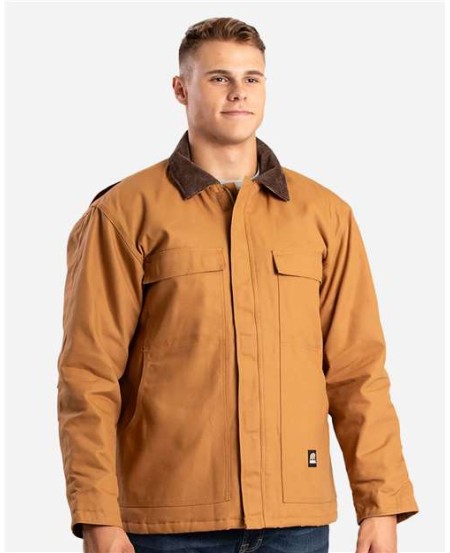 Berne Apparel CH416T Men's Tall Heritage Cotton Duck Chore Jacket – 10 oz. Heavy-Duty Cotton Duck with Heavyweight Insulation | Tall Sizing MT–5XLT | LEED-Certified Factory