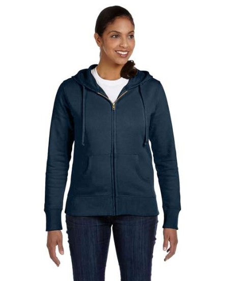 econscious EC4501 Women’s Full-Zip Hooded Sweatshirt – 9 oz. 80/20 Organic Cotton/Recycled Polyester | Enzyme-Washed | YKK Zipper | SEDEX SMETA Audited