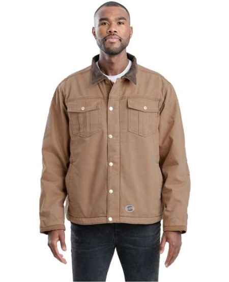 Berne Apparel J58T Men's Tall Vintage Washed Sherpa-Lined Work Jacket – 12 oz. 100% Cotton Sanded Duck with Heavyweight Sherpa Body | Tall Sizing | Vintage Wash