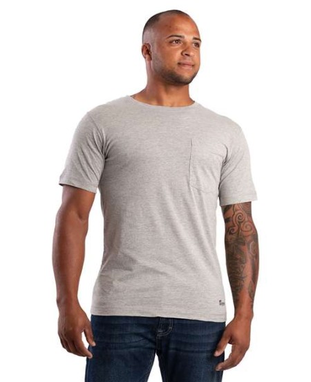 Berne Apparel BSM76 Men's Lightweight Performance T-Shirt – 4.2 oz. 60/40 Cotton/Poly Jersey Men's Short-Sleeve Performance Tee | Moisture-Wicking, No Chest Pocket | S–4XL