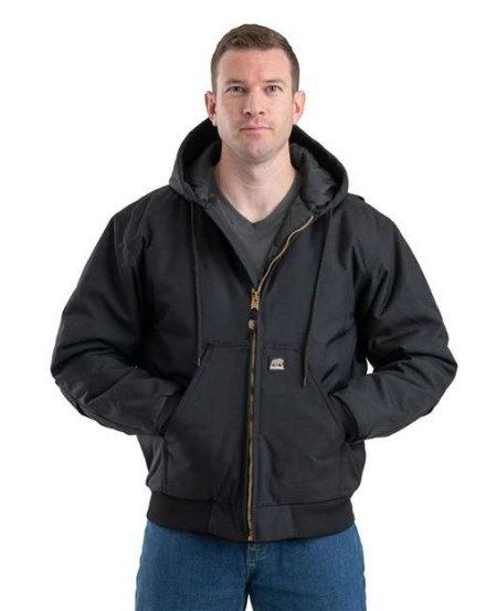 Berne Apparel NJ51 Men's Icecap Insulated Hooded Jacket – 1,000 Denier Nylon Shell with Arctic-Weight Insulation | Waterproof, Wind-Resistant, Abrasion-Resistant | ICECAP Collection