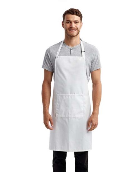 Artisan Collection by Reprime RP154 Recycled Pocket Bib Apron – 5.8 oz. 65/35 Recycled Poly/Cotton | One Size