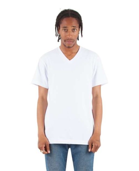 Shaka Wear SHVEE Unisex V-Neck T-Shirt – 6.2 oz. Heavyweight USA Cotton Blank Tee | S–5XL