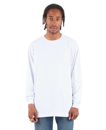 Shaka Wear SHALS Active Long Sleeve T-Shirt - 6 oz. 100% USA Cotton 18 Singles Forward-Shoulder Seam | S-5XL+