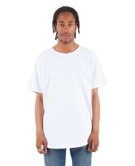 Shaka Wear SHCLT Curved Hem Long T-Shirt - 6 oz. 100% USA Cotton 18 Singles Scalloped Hem Quarter-Turn | S-5XL+