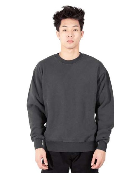 Shaka Wear SHGFC LA Garment-Dyed Crewneck Sweatshirt - 13.4 oz. Heavyweight Cotton Fleece Shrink-Free OEKO-TEX | S-3XL