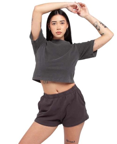 Shaka Wear SHGDC Women's Garment-Dyed Crop T-Shirt - 100% Cotton Pigment-Dyed Cropped | Women's S-XL