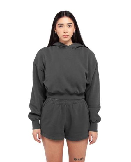 Shaka Wear SHGWC Women's Garment-Dyed Crop Hoodie - 11.8 oz. 100% Cotton Garment-Dyed Cropped Relaxed | Women's M-L