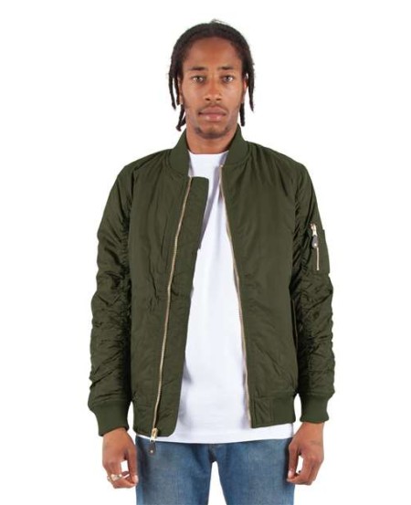 Shaka Wear SHBJ Bomber Jacket - 3.1 oz. 100% Nylon Shell, 5.3 oz. Polyester Lining, Water-Resistant | S-3XL