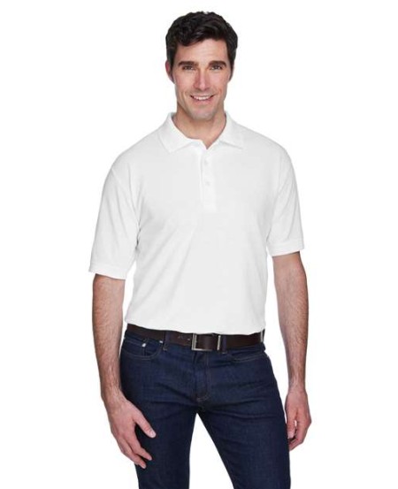 UltraClub 8540 Whisper Piqué Polo – Men's 5.6 oz. Easy-Care 60/40 Cotton/Polyester Polo | S–6XL