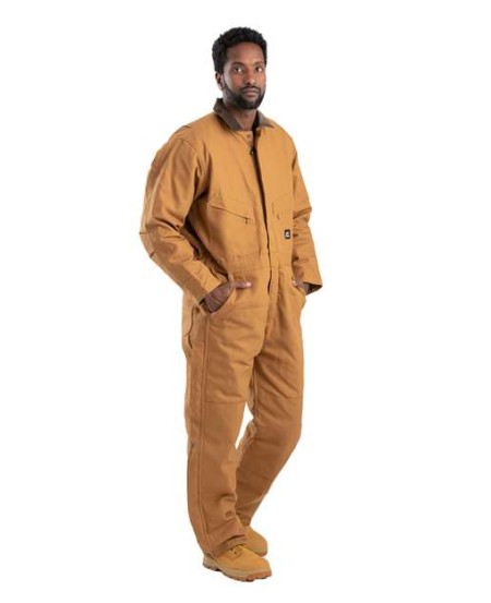 Berne Apparel I417T Men's Heritage Tall Duck Insulated Coverall – 10 oz. Heavy-Duty 100% Cotton Duck with Medium-Weight Insulation | Full-Length Leg Zipper | Tall Sizing