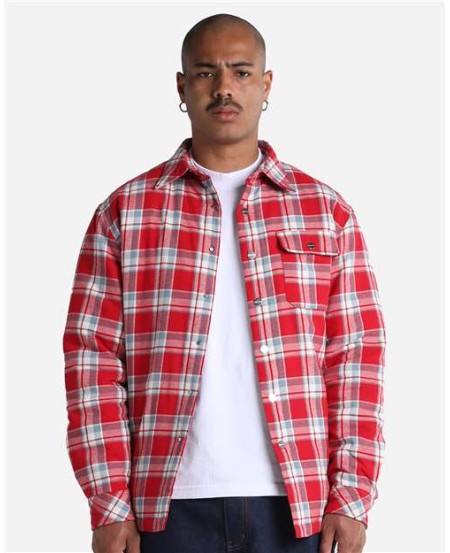 Shaka Wear SHPJK Plaid Jacket 2.0 - 100% Cotton Quilted Lining Metal Logo Snap Buttons OEKO-TEX | S-5XL