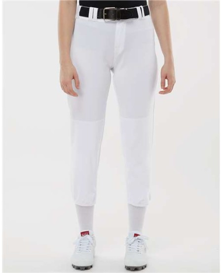 Alleson Athletic 605PBW Women's Fastpitch Softball Pants – 12 oz. Double Knit Low Rise Belt-Loop | XS–2XL