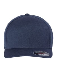 Flexfit 5577UP Unipanel™ Melange Cap – 95/5 Polyester/PU Spandex | Original Flexfit® | Structured Five-Panel Seamless Unipanel Front | Permacurv® Visor Black Undervisor | 8-Row Stitching | OEKO-TEX