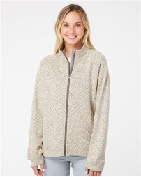 J. America 8716 Women's Traverse Full-Zip Sweater – 9.75 oz. Women's Full-zip sweater | S–S (limited)