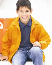 Augusta Sportswear 3101 Youth Coach's Jacket – Nylon Taffeta Water-Resistant Snap-Front Lined Jacket | XS–L