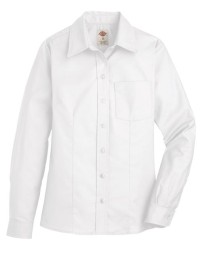 Dickies L254 Women’s Oxford Long Sleeve Shirt – 5 oz. 60/40 Cotton/Polyester FLEX Oxford | Tailored Fit Moisture-Wicking