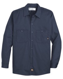Dickies L307 Men’s Industrial Cotton Long Sleeve Work Shirt – 6 oz. 100% Cotton Twill Wrinkle-Resistant Shirt