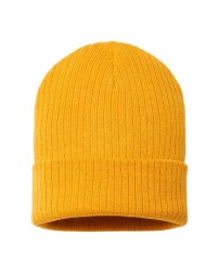Atlantis Headwear RIO Sustainable Rib Cuffed Beanie – 50/50 Recycled Polyester/Acrylic | One Size