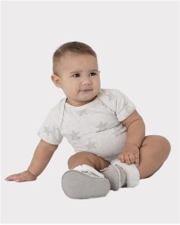 Code Five 4329 Infant Star Print Bodysuit - 4.5 oz. 60/40 Combed Ring-Spun Cotton/Polyester Vintage Fine Jersey Star Print Infant Bodysuit | NB-24M