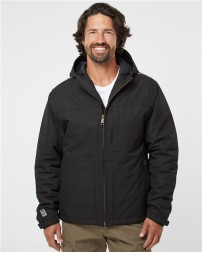 DRI DUCK 5326 Men’s Kodiak Canvas Jacket – 7.1 oz. 100% Polyester GrizzlyTec™ Canvas | 4 oz. Polyfill | Storm Shield™ DWR | 3M® Reflective Details | Three-Piece Hood