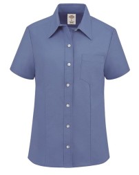 Dickies S254 Women’s Short Sleeve Stretch Oxford Shirt – 5 oz. 60/40 Cotton/Polyester FLEX Oxford | Tailored Fit | Moisture-Wicking