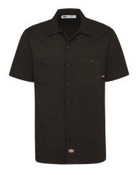 Dickies S307 Men’s Industrial Short Sleeve Cotton Work Shirt – 6 oz. 100% Cotton Twill Wrinkle-Resistant Shirt