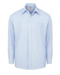 Dickies SSS36 Men’s Oxford Long Sleeve Shirt – 4.5 oz. 60/40 Cotton/Polyester Oxford | Button-Down Banded Collar | Stain Release