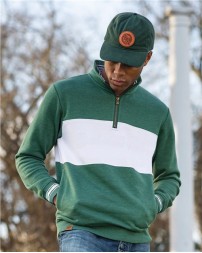 Holloway 229565 Men's All-American Fleece Colorblocked Quarter-Zip Sweatshirt – 7.6 oz. 55/41/4 Poly/Cotton/Rayon Super Soft Fleece Quarter-Zip | XS–3XL