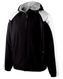 Holloway 229111 Men's Homefield Hooded Jacket – Micro Polyester Shell with Micro-Denier Athletic Fleece Lining Water-Resistant Jacket | S–3XL