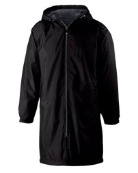 Holloway 229162 Men's Conquest Long Length Hooded Jacket – Duraweav™ Wind/Water-Resistant Knee-Length Hooded Jacket | S–3XL