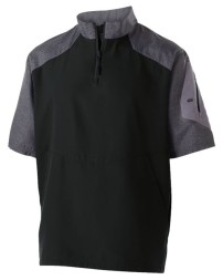 Holloway 229545 Unisex Raider Short Sleeve Quarter-Zip Pullover – Aero-Tec™ DWR No-Noise Polyester Carbon Tech-Print Short Sleeve | S–3XL