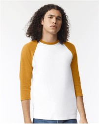 American Apparel 2003CVC Unisex CVC Three-Quarter Sleeve Tee – 4.6 oz. 60/40 Cotton/Recycled Polyester Contrasting Raglan | S–3XL