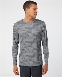 Paragon 217 Pompano Unisex All-Over Hex Camo Long Sleeve T-Shirt – 3.8 oz. Microfiber UPF 50+ Tee | XS–4XL
