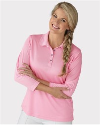 Paragon 120 Lady Palm Women's Three-Quarter Sleeve Performance Polo – 4.3 oz. Microfiber Polo | XS–3XL