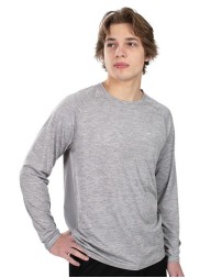 Holloway 222670 Youth Electrify CoolCore Long Sleeve T-Shirt – 4.25 oz. 87/13 Poly/Elastane Heathered UPF 50+ Youth Tee