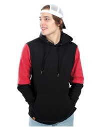 Holloway 222581 All-American Team Fleece Colorblocked Hoodie – Men's 7.6 oz. 55/41/4 Poly/Cotton/Rayon Fleece Hoodie | S–3XL