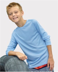 Paragon 218Y Long Islander Youth Long Sleeve Performance T-Shirt – 3.5 oz. Microfiber UPF 50+ Tee | S–XL