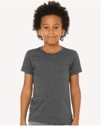 BELLA + CANVAS 3001YCVC Youth Heather CVC Jersey Tee – 4.2 oz. Airlume Cotton/Poly CVC Short-Sleeve Youth Tee