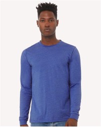 BELLA + CANVAS 3501CVC Unisex Heather CVC Long Sleeve Tee – 4.2 oz. 52/48 Airlume Cotton/Poly Heather Long-Sleeve Crew Tee