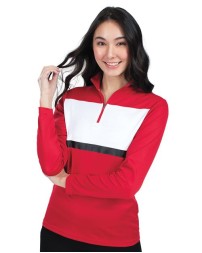 Holloway 222791 Women's Prism Bold Quarter-Zip Pullover – 4.8 oz. 100% Polyester Dry-Excel Honeycomb Knit UPF 50+ Ladies' Quarter-Zip